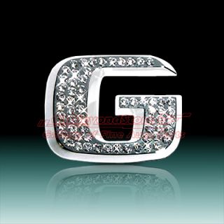 Crystal Letter G Chrome 3D Car Emblem Free Shipping Free Gift