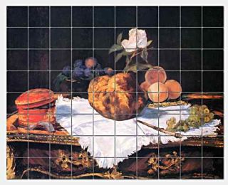 Manet The brioche Ceramic Mural Backsplash Kitchen 80x64 in