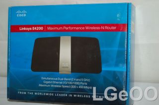 Cisco Linksys E4200 4 Port Gigabit Dual Band Wireless N Router