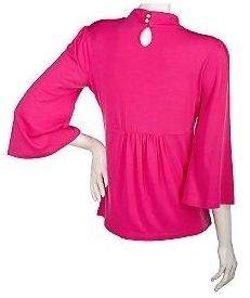Elisabeth Hasselbeck for Dialogue 3 4 Kimono Sleeve Top 2X New Pink