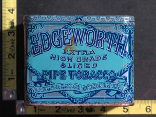 Vintage Edgeworth Extra High Grade Sliced Pipe Tobacco Tin   Very Nice