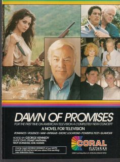  Stuart Whitman Troy Donahue Edie Adams 1989 Ad Dawn of Promises