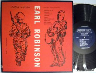 Earl Robinson A Walk in The Sun LP Folkways DGL