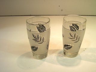  Two 1960's Libby Frosted Bar Glasses