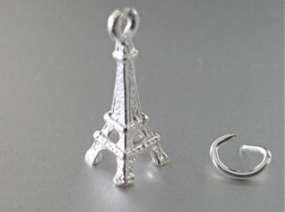 Eiffel Tower 3D Silver Charm A Perfect Souvenir of Your Holiday in