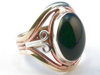 Discount Jewelry Black Onyx .925 Sterling Silver Ring Size 8