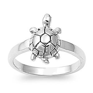 Turtle Ring 925 Sterling Silver Turtle Jewelry New Tortoise Beach Ring