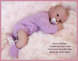 EMMA REBORN Mini Baby ~ Vinyl Doll Kit by Denise Pratt 10  Mini Doll