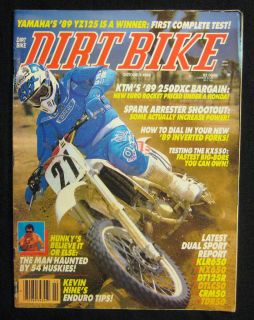  Dirt Bike Magazine October 1988 1989 Yamaha YZ125