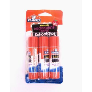 Elmers 07112064 Disappearing Purple School Glue Sticks 3 Pack E520