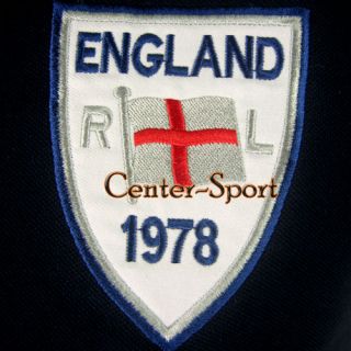 England Soccer Blue Polo T Shirt Football Fashion Top M / S61