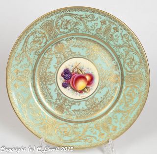 Royal Worcester Hand Painted Fruit Plate by Price   Peaches