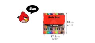 Angry birds 16 colored pencils set/Kids 16 Colored Pencil Art Drawing