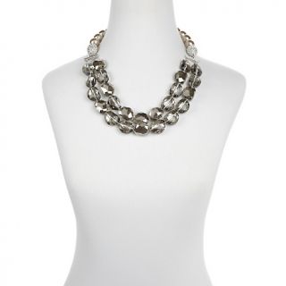 Joan Boyce Sophisticated Stones Gray Simulated Pearl Necklace