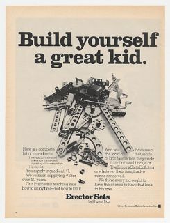 1968 Build Yourself A Great Kid Erector Sets Print Ad