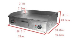 29 Commercial Double Electric Griddle Stainless Steel Flat Top 73cm