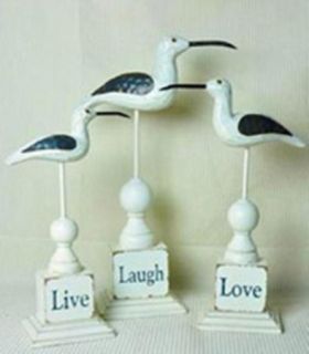 Primitive Nautical Decor Seagull Spindles Beach Home Accents