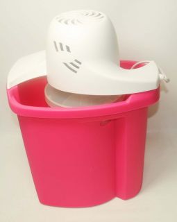 electric ice bucket
 on Rival ELECTRIC ICE CREAM MAKER 4 Quart FREEZER PINK Plastic TUB Bucket