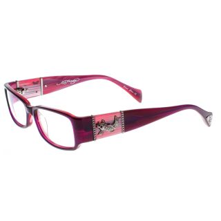 Ed Hardy Comb Pink EHO 729 Womens Designer Eyeglasses