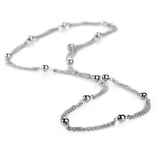 Stately Steel Multichain Bead Station 28 Necklace