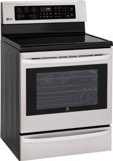 LG 30 Electric Radiant Cooktop Range Convection Bake Infrared Broil