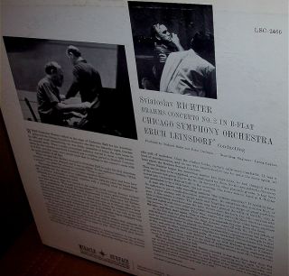 Sviatoslav Richter Leinsdorf 1960 Brahms Con 2 LSC 2466 Shaded Stereo