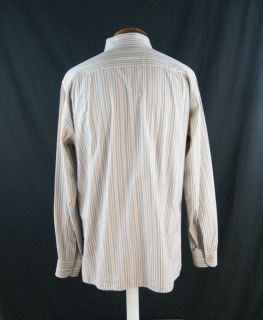 Ermenegildo Zegna Light Blue Cotton Striped Casual Shirt Size L