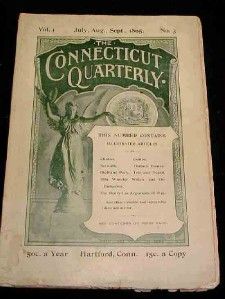 antique connecticut quarterly c1895 vol 1 no 3