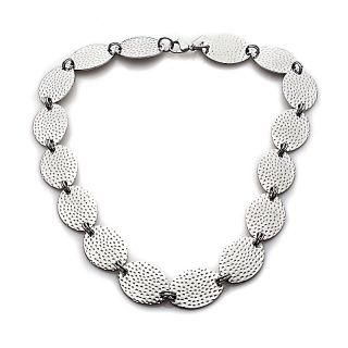stately steel speckled oval link 18 14 necklace d 20121029110539323