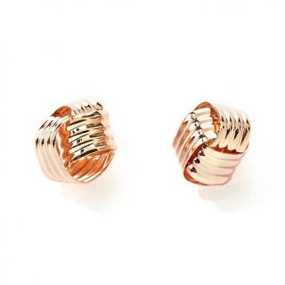 Michael Anthony Jewelry® 14K Rose Gold Love Knot Button Earrings at