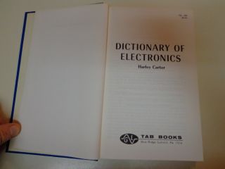 Dictionary of Electronics 1972 Technical Definition Reference Tab