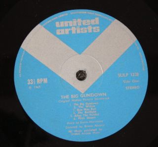 Ennio Morricone The Big Gundown OST Sulp 1228 United Artists 1969 EX