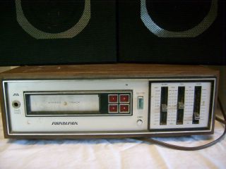  Track Tape Player and Gran Prix Electronics Speakers Vintage