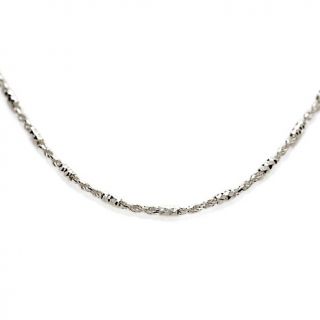 Bendata Sterling Silver Diamond Cut Bar and Rope Chain 20 Necklace