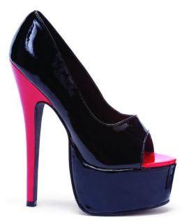 Ellie Shoes Sexy High Heel Black Red Stiletto Open Toe Pump 652 Bonnie