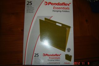  PENDAFLEX ESSENTIALS HANGING FOLDERS 25PER BOX LETTER SIZE 5 TAB GREEN