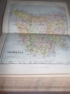 Antique Book 1884 Chambers encylopedia Volume 9 with Old Maps Inc USA