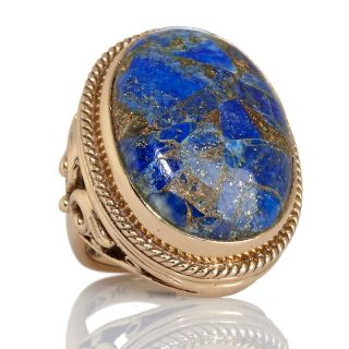  lapis with metal matrix bronze oval ring rating 3 $ 24 90 s h $ 4