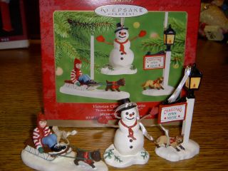 Hallmark Victorian Christmas Memories Thomas Kinkade Ornament Set 2001