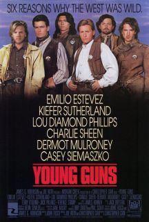 Young Guns 27 x 40 Movie Poster Emilio Estevez Sheen