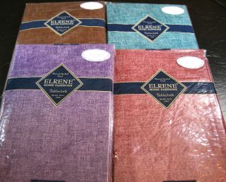 Flannel Backed Vinyl Tablecloths by Elrene AsstD Sizes Colors Just in
