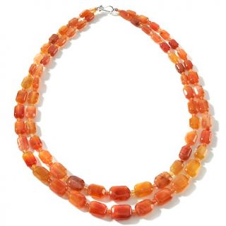  Finds by Jay King Jay King 2 Row Carnelian Beaded 24 1/4 Necklace