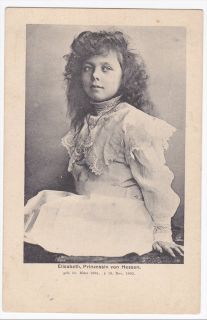 Elizabeth Princessin Von Hessen 1903 Royalty Picture Postcard