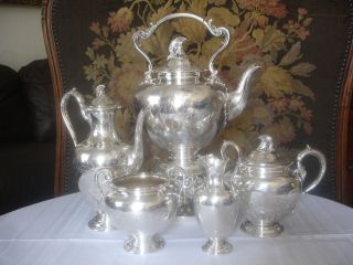 RARE Victorian Sterling Silver Tea Set by Edward John Barnard