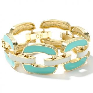  goldtone and enamel link 7 34 bracelet d 20120228041340647~171058