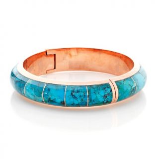 Mine Finds by Jay King Inlaid Gemstone Copper Bangle Bracelet