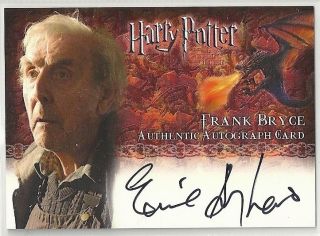 Harry Potter Autograph Eric Sykes as Frank Bryce Memorable Moments 1