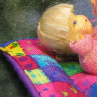  Toddler Baby on Quilt Flexible Erna Meyer Blond Hair 1910BLN