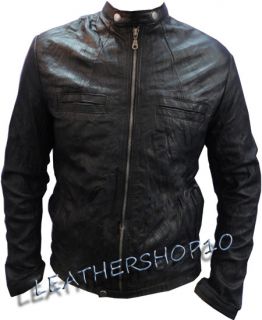 17 Again Zac Efron Wrinkled Vintage Leather Jacket LS10