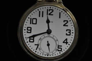 Vintage 16S Elgin 21J B w Raymond Pocket Watch Keeps Time